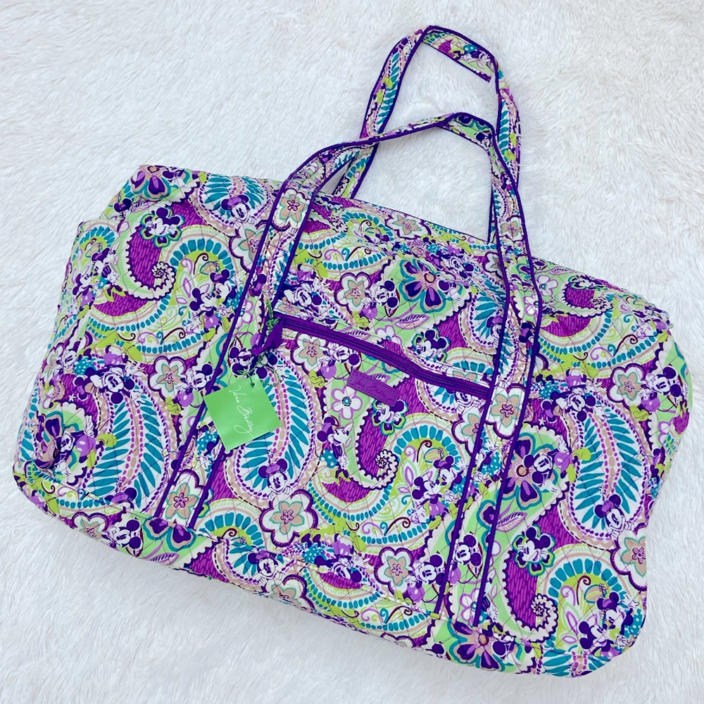 SOLD - Vera Bradley DisneyParks Original Plums Up Duffle Bag NWT